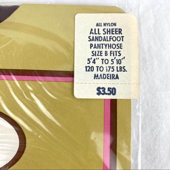 Vintage Purple Wine Pantyhose Neiman Marcus All Sheer Madeira B NOS - Picture 2 of 4